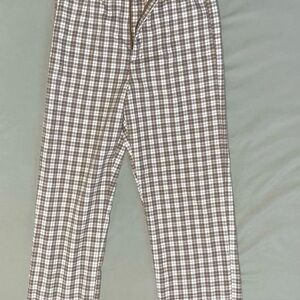 Brandy Melville Brown Plaid Chinos